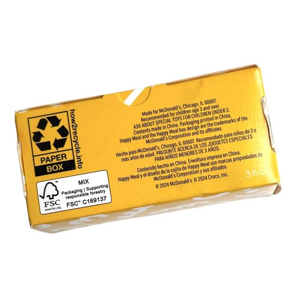 McDonalds Crocs Mini Bag Charm Happy Meal Scribbles Shoe 8 Key Chain Box Sticker - Picture 9 of 11